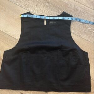 NWOT Black Linen crop top!